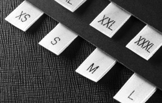 Odzieżowe metki z rozmiarami Odzieżowe metki z rozmiarami