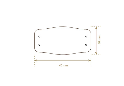 Etykieta z prawdziwej skóry Model EP-M14