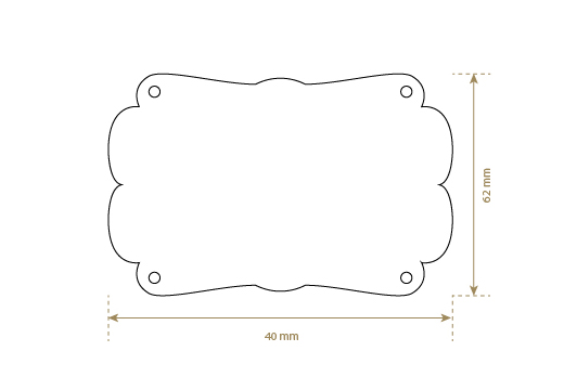 Etykieta z imitacji skóry Model EP-M142