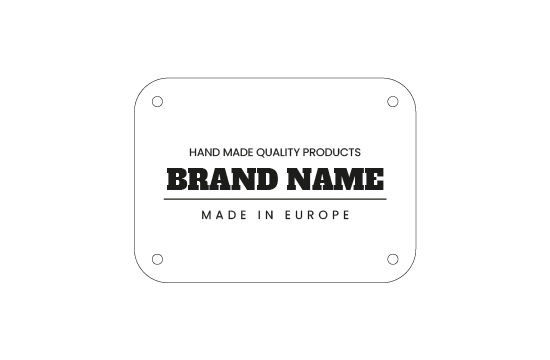 Etykieta z prawdziwej skóry Model EP-M23