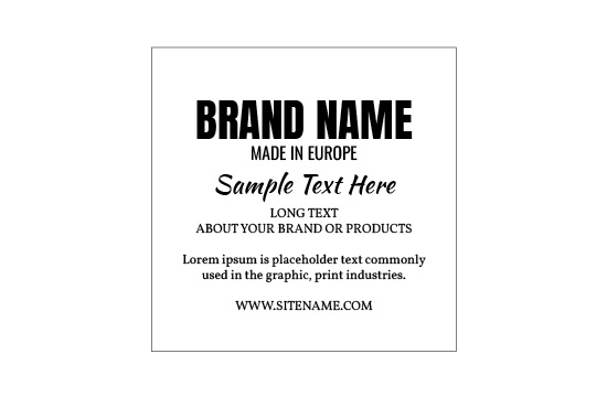 Etykieta z prawdziwej skóry Model EP-M37