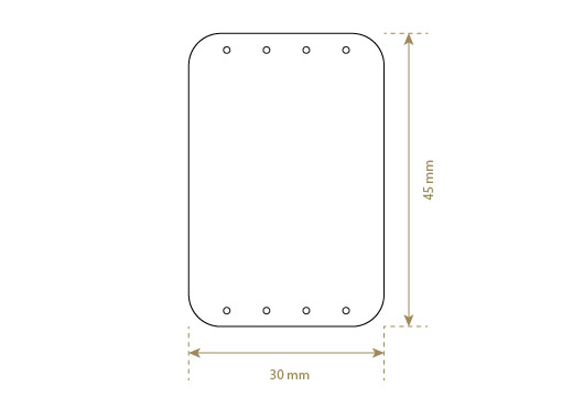 Etykieta z prawdziwej skóry Model EP-M6