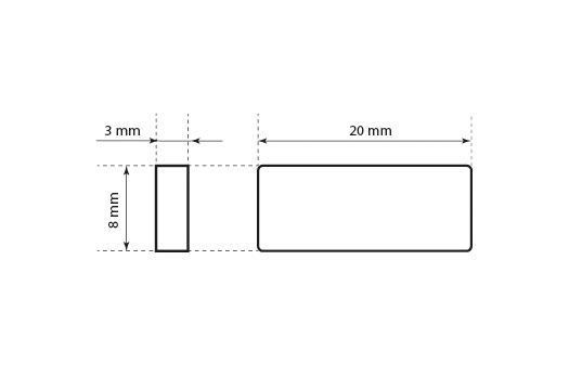 Plastikowa plomba do odzieży Model ST-M120