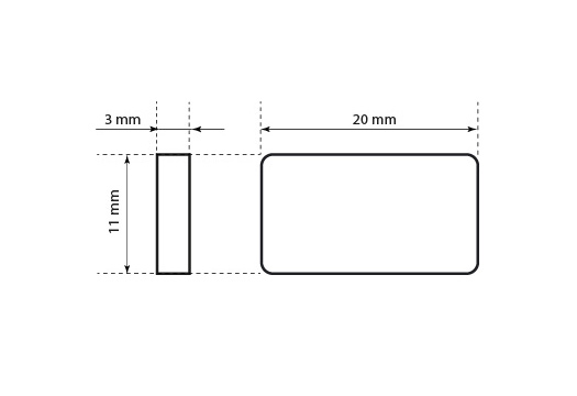 Plastikowa plomba do odzieży Model ST-M187