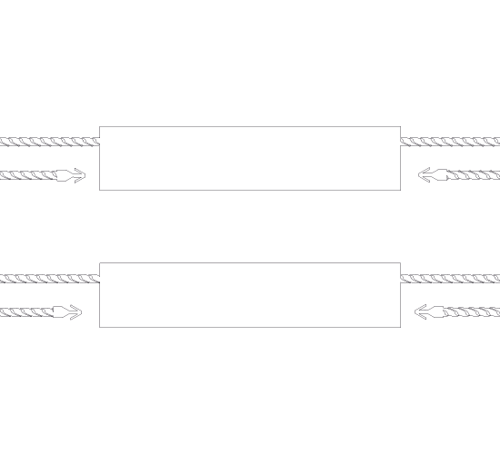 Plastikowa plomba do odzieży Model ST-M230