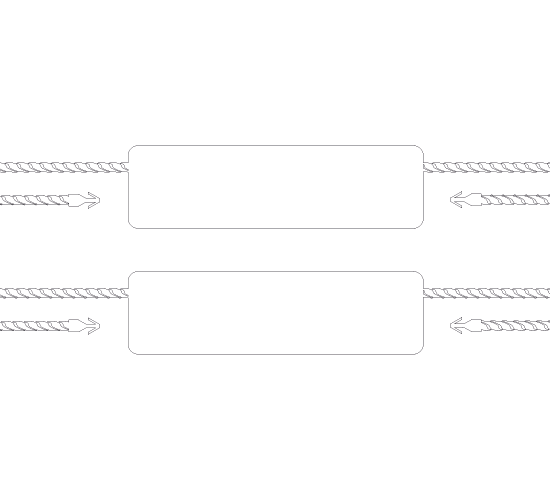 Plastikowa plomba do odzieży Model ST-M242