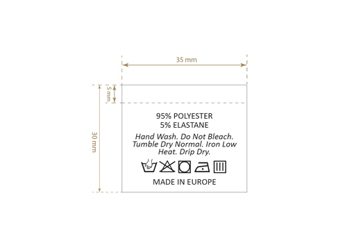 Etykieta pielęgnacyjna Model TC-M194