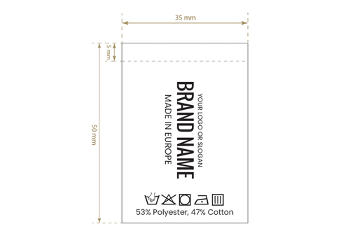 Etykieta pielęgnacyjna Model TC-M196