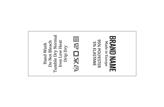 Etykieta pielęgnacyjna Model TC-M25