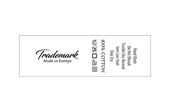 Etykieta pielęgnacyjna Model TC-M28