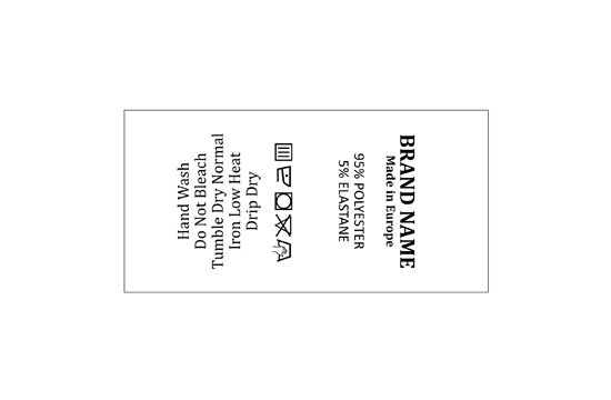 Etykieta pielęgnacyjna Model TC-M30