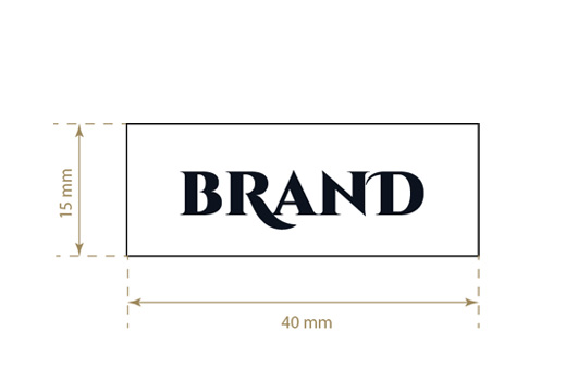 Etykieta tekstylna drukowana Short Style Model TL-M5