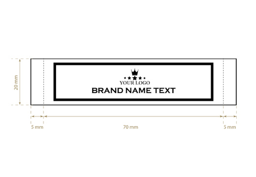 Etykieta tkana Strong Style Model WL-M4