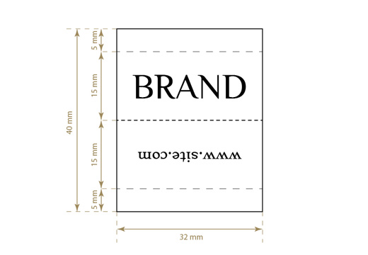 Wszywka tkana Whim Style Model WL-M41