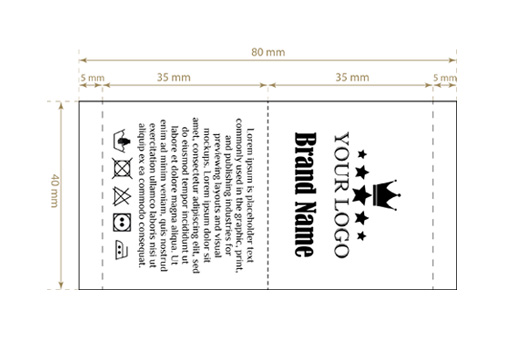 Wszywka tkana Scarce Style Model WL-M44